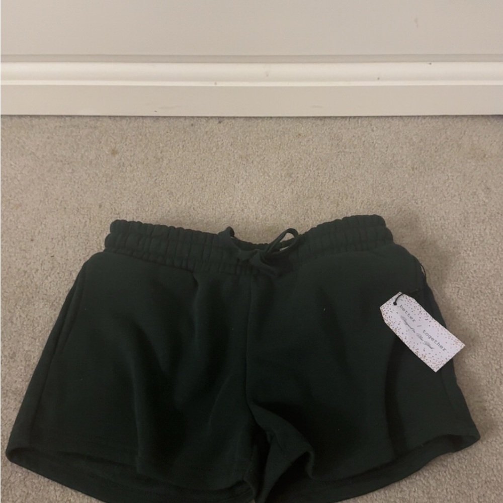 Women's Dark Green Athletic Shorts